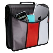 Case It Zipper Binder with 5-Subject File, Black, 3 Inch, D-156-B
