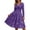 C-Purple616, variant on DHFJKG Sparkly Sequin Party Dress For Women Mid Length Deep V Neck Long Sleeve Clubwear Ruched Waist Flowy Versatile Dresses