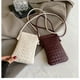 thumbnail image 4 of Nvzi Bolso de hombro tejido, bolso de mano tejido y bolso de cosméticos, bolso de mano tejido elegante para playa de verano, 4,72 x 0,78 x 7,48 pulgadas, blanco, 4 of 4