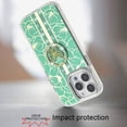 thumbnail image 6 of Case For Apple iPhone 14 /13 Diamonds 3D Butterfly Floral Design Bling Sparkly Glitter Hybrid Metal Fashion with Ring Stand Phone Cover for iPhone 14 / iPhone 13 Light Green, 6 of 6