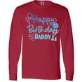 thumbnail image 3 of Inktastic Blue Happy Birthday Daddy Long Sleeve T-Shirt, 3 of 5
