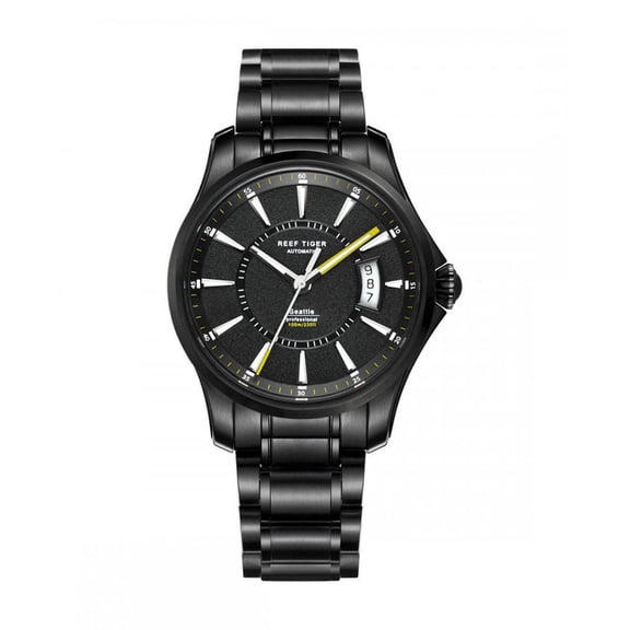 Men's automatic mechanical movement, round dial, high-quality stainless steel strap