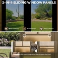thumbnail image 4 of Erinnyees 10' x 12' Lean-to Sunroom Gazebo, Enclosed Patio Shelter with Sliding Doors, Polycarbonate Roof and Gray-Tinted Panels, Aluminum Frame for Backyard,Brown, 4 of 7