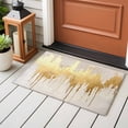 thumbnail image 5 of Modern Gold Large Area Rugs for Bedroom Living Room, Non Slip Carpet Bedside Rug, Abstract Minimalist Grunge Art Color Block Rectangular Floor Cover Kitchen Accent Rug 2'x3' for Dining Room/Office, 5 of 9
