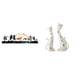 thumbnail image 1 of Escultura de ciervo y gato para decoración de pared, ideal para jardín, valla, interior/exterior, porche, comedor, repisa, mesa o como regalo de boda., 1 of 8