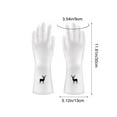 thumbnail image 3 of 1pair Latex-Free Waterproof Dishwashing Gloves, Medium Long Cuff White Transparent Gloves for Kitchen, Laundry, Gardening & Household Cleaning, Chemical Resistant & Anti-Slip for Tough Tasks, A, 3 of 6
