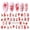 A, variant on 2 Pieces Valentine's Day Romantic Red Heart Circle Chess Nail Stickers for Unique Nail Art
