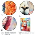 thumbnail image 3 of Designart "Pop Art Alpaca Wool Elegance III" Animals Framed Wall Art - Traditional Pink Alpaca Living Room Framed Canvas Art, 3 of 6