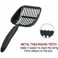thumbnail image 3 of cat litter scoops latest update polishing metal cat litter scoop with black, solid giant aluminum alloy sifter deep shovel with tabs/round teeth pet kitty litter scooper, 3 of 4