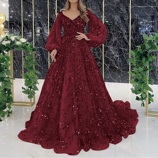 HCURIBAD 2024 New Womens Gold Evening Dresses Sexy Queen Gowns Long Dresses  1*Skirt Red L - Walmart Business Supplies