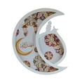 thumbnail image 2 of deevoka Ramadan Tray Moon Serving Tray Creative Portable Storage Plate Eid Tray Decoration for Snack Living Room Tabletop Fruit Gifts White, 2 of 9
