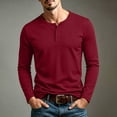thumbnail image 2 of Men's Long Sleeve Henley Shirts Lightweight 3-Button Fashion Casual T-Shirts Quick Dry Soft Basic Pullover Tops, 2 of 8