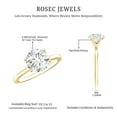 thumbnail image 6 of Rosec Jewels - Lab Grown Diamond Engagement Ring 2 Carat - 8 mm - Solitaire Ring - EF-VS Quality, 18K Yellow Gold, US 7.00, 6 of 7