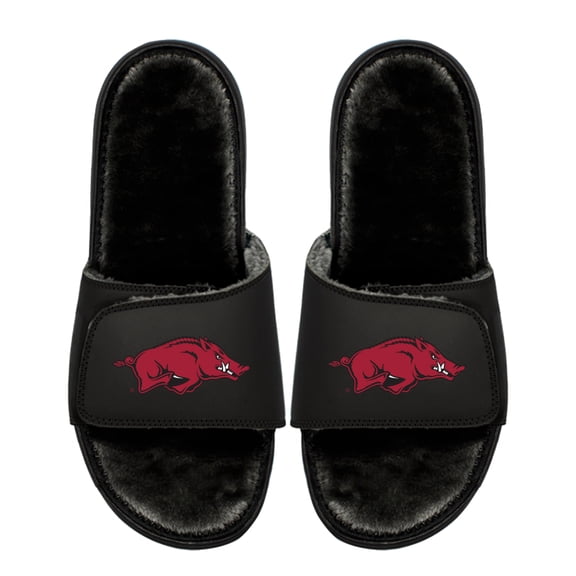 Youth ISlide  Arkansas Razorbacks Logo Fur Slide Sandals