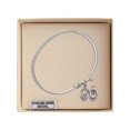 thumbnail image 3 of 7 1/4 inch Oval Eye Hook Bangle Bracelet w/ St. Christopher/Surfing in Sterling Silver, 3 of 3