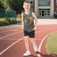 thumbnail image 5 of Golden Graffiti Stars Vest Undershirt Tank Top Sleeveless Quick Dry 6Y, 5 of 7