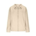 thumbnail image 6 of FAIWAD Womens Jacket Casual Zip Up Lapel Shacket Jacket Trendy Fall Winter Lightweight Outerwear, 6 of 9