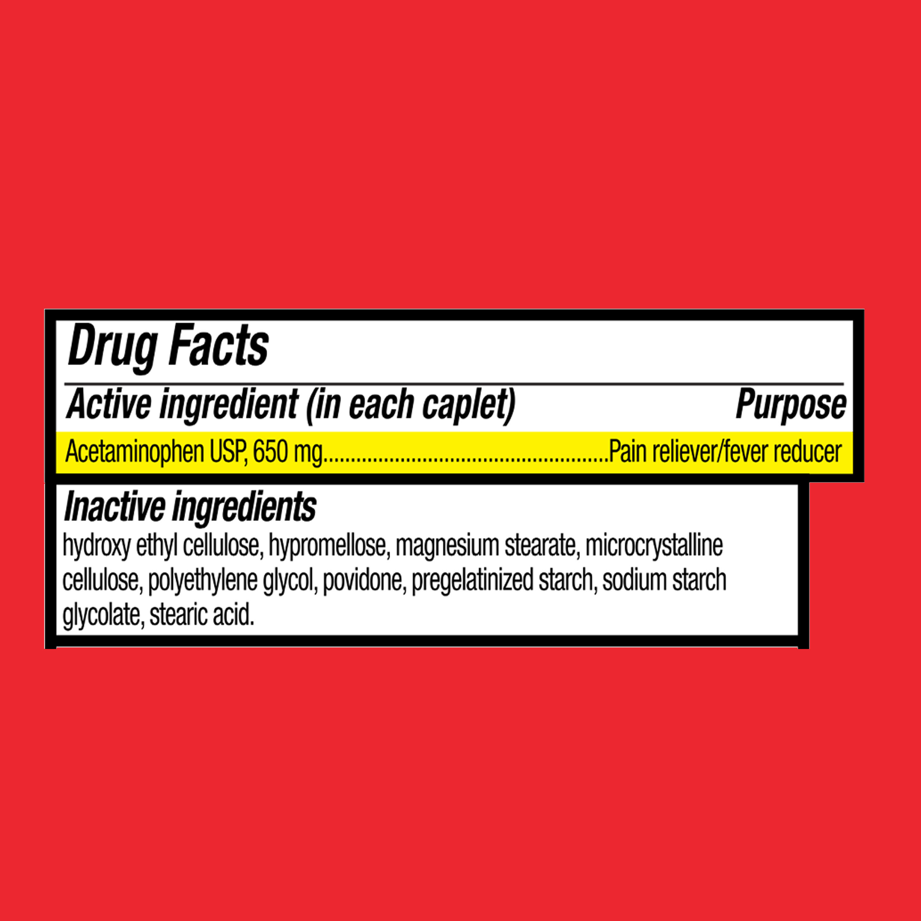 Equate Alivio del Dolor por Artritis con Acetaminofén, 650 mg, 100 Tabletas, Liberación Prolongada 4
