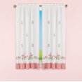 thumbnail image 2 of Collections Etc Beautiful Embroidered Rose Ruffled Window Curtains, 2 of 3