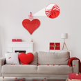 thumbnail image 2 of Valentines Decorations Red Glittery Heart Shaped Wooden Hanging Sign for Home, Wall, Door Hanger Decor, 2 of 6