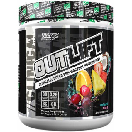 Nutrex Research - Outlift Pre-Workout - Miami Vice - 8.89 oz. - Walmart.com