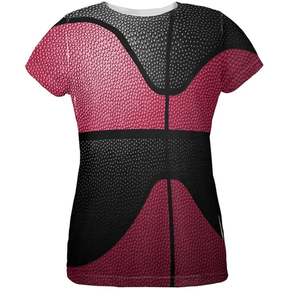Championship Basketball Red and Black All Over Womens T Shirt Multi MD