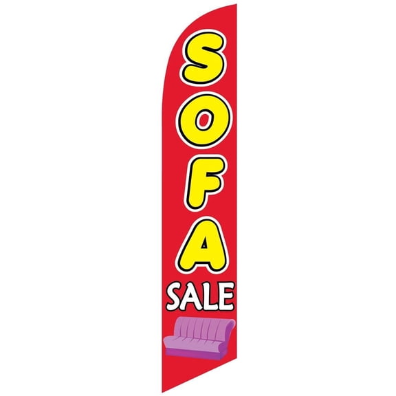 Sofa Sale pink Feather Banner Swooper Flag - NO WIND REQUIRED - Replacement FLAG ONLY