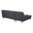 thumbnail image 6 of Divine Sectional in Champagne Wood Finish and Dark Gray Fabric, 6 of 7