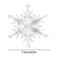 thumbnail image 3 of 3D Winter Blue Acrylic Snowflake Ornaments - Crystal Translucent Pendants, Ideal for Christmas Tree Hanging, Window Display & Party Crafts, Festive Holiday Snowflake Decor, 2.9in/7.5cm, Clear, 3 of 6