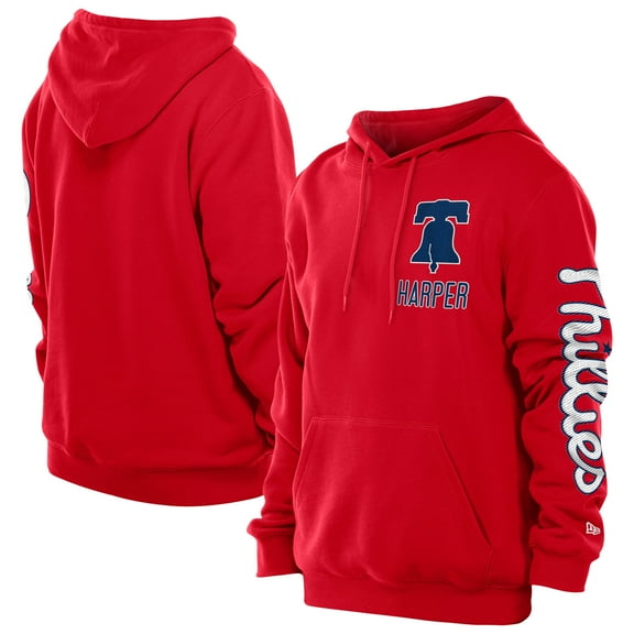 Men's New Era Bryce Harper Red Philadelphia Phillies Design Lab Pullover Hoodie