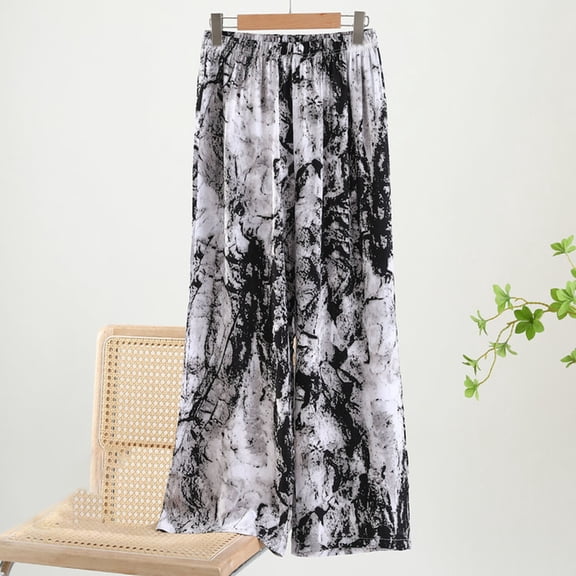 WXLWZYWL Womens Baggy Pants Winter Thicken Fleece Pants Plaid Pants High Waist Casual Pants Warm Comfy Straight Wide Leg Pants