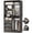 Black Oak, variant on iSunirm 36" Free Standing Walk-in Closet System with 3 Wooden Drawers, Closet Organizer System with Hanging Rods and Storage Shelves, Heavy Duty Closet for Bedroom, 36"L x 16"W x 80"H, White