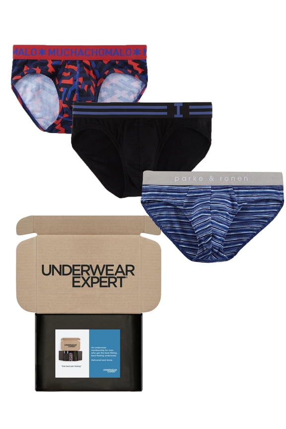 Men's Briefs Curated Mystery Box, 3 Pairs