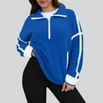 thumbnail image 2 of biudgviw Womens Half Zip Sweatshirts Casual Fleece Long Sleeve Loose Fall Winter Pullover Tops Comfy Fuzzy Warm Tops, 2 of 6