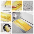 thumbnail image 6 of Yellow Gray Bath Mat 3 Piece Bathroom Rug Set, Modern Abstract Oil Painted Art Non Slip Bath Rug Contour Mat and Toilet Lid Cover, Absorbent Shower Mats Soft Bath Rugs and Mats Sets, 6 of 8