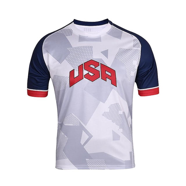 Camisetas de fútbol del equipo estadounidense de la Copa del mundo de Qatar 2022 Fan Cheering T-shirts-L- BmatwkZeng Bmatwk Jersey