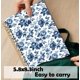 thumbnail image 3 of Cuaderno espiral Elpwk Retro con estampado floral azul y blanco, 14 x 21 cm, 3 of 6