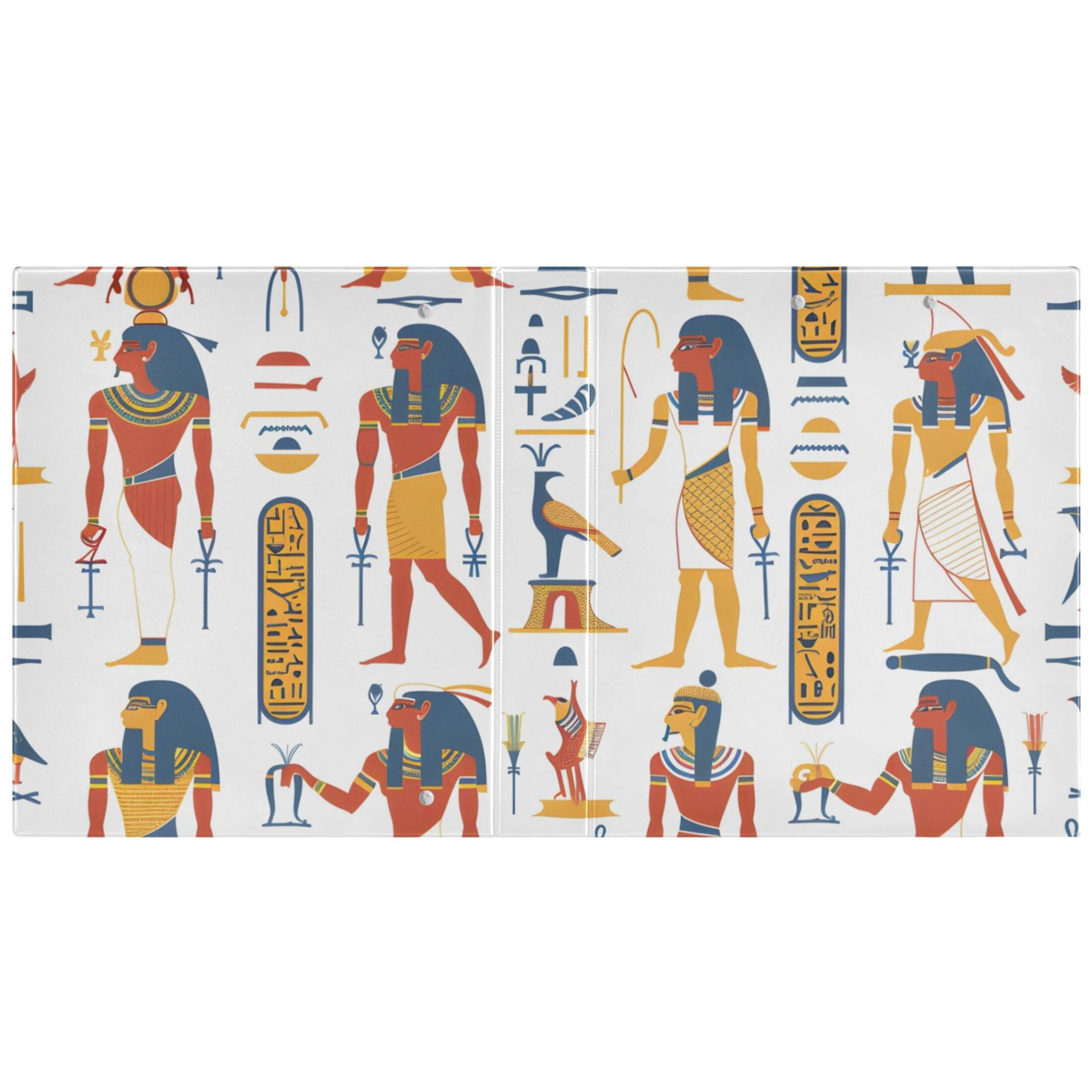 Ancient Egyptian 3 Ring Binders 1.5 inch Hardcover File Folders with Interior Pockets A4 Size Organizer for School Office Hospital