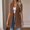 Coffee, variant on Sleeveless Blazer Vest for Women Notched Lapel Drawstring Cinch Waist Open Front Woven Mid Cut Spring Summer Fall Clothes Ladies Trendy Business Waistcoat