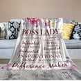 thumbnail image 6 of Boss Lady Gifts for Women, Boss Lady Blanket 50"×60", Boss Gifts, Boss Day Gifts Ideas for Boss, Going Away Gift for Boss, Christmas Birthday Gifts for Boss Women, Boss Appreciation Gifts, 6 of 6