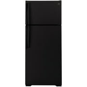 GE Appliances Top Freezer Double Door Refrigerator, Black