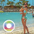 thumbnail image 5 of CIMAXIC Swim Ring 1pc Summer Rainbow Swimming Ring Pool River Beach PVC Inflatable Swim Ring,31.5"X31.5"X3.94", 5 of 5