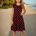 thumbnail image 2 of Ahuyic Little Girl Summer Casual Dress,Sleeveless Dresses for Kids,Toddler Girls Dress Summer Ruffle Sleeve Sundress Outfit For Kids 4-14T, 2 of 5
