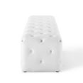thumbnail image 2 of Modway Amour 72" Tufted Button Entryway Faux Leather Bench in White, 2 of 7