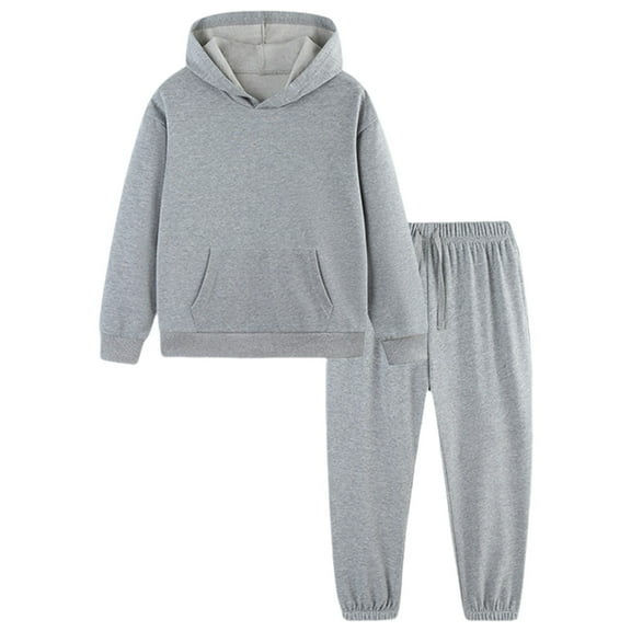 newwalpole Fall Outfits for Toddler Girl Boy Long Sleeve Top and Long Pants Set Toddler Sweatsuits Gray for Size 10-11 Years