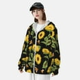 thumbnail image 5 of Kll Bees And Sunflowers Print Men'S Women’s Upf 50+ Sun Protection Outdoor Hoodie Jacket Long Sleeve Fishing Hiking Performance Shirt- Xx-Large, 5 of 8
