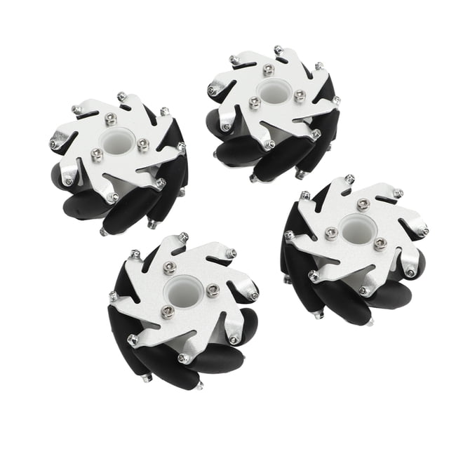 4 Uds. Juego de ruedas omnidireccionales de aleación de aluminio de rueda omnidireccional de 60mm 2 izquierda 2 derecha 14159