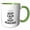 Green/White, variant on 3drose, Keep Calm and Keep Reading - Book Icon, 11oz Two-tone Black Mug