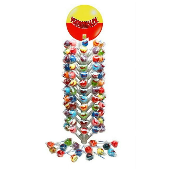 Yummy Lix 6012168 Display Assorted Lollipop