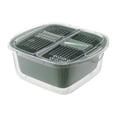 thumbnail image 4 of Colador Juego de cuencos coladores con tapa, cesta de drenaje de doble capa, para frutas y verduras Verde, 4 of 9